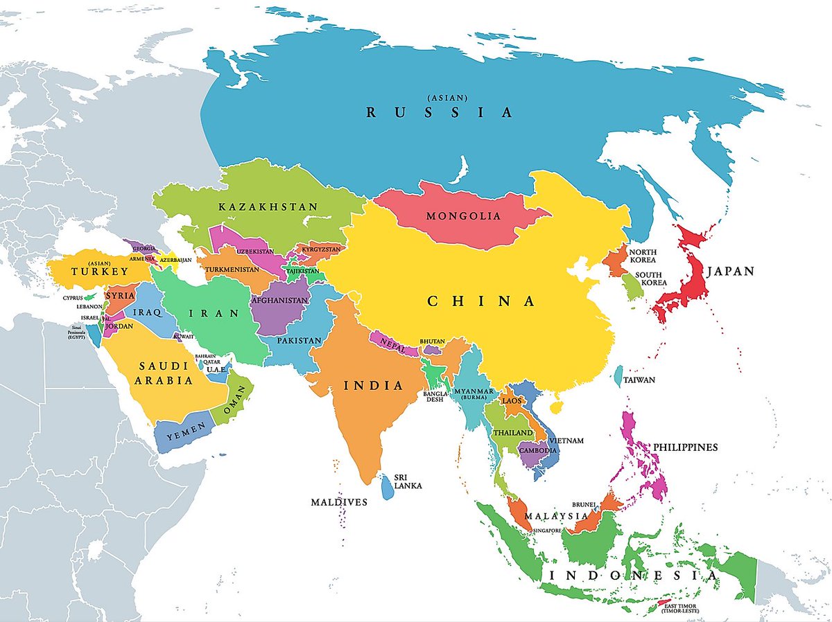 Tomorrow is AAPI Heritage Month, so this is your annual reminder that the continent of Asia includes South Asia and the Middle East! If your book roundups only include East Asian countries, then you're doing it wrong. Here's a map to help ⬇️ #AAPIHeritageMonth