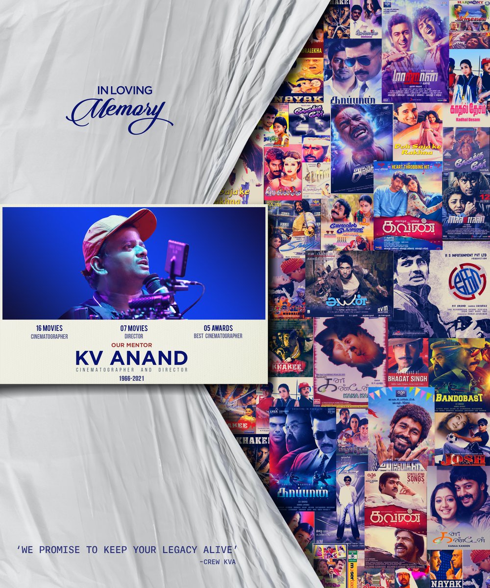 itsmekaga's tweet photo. ‘நினைக்காத நாள் இல்லையே..’ 💔 
#2ndAnniversary #KVAnand #OurMentor #MissYouMaster https://t.co/gYtcDOzSx0