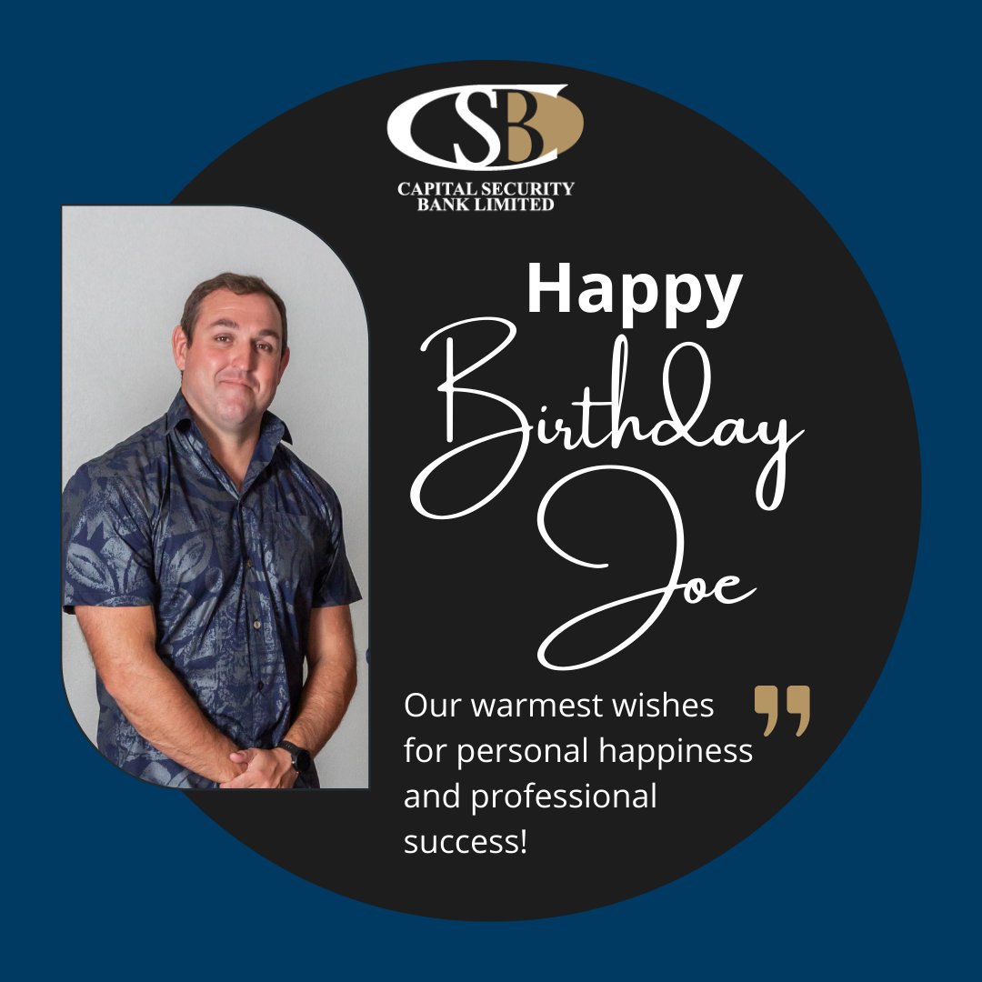 CapitalSecurit6's tweet photo. Today we celebrate Joseph Horn-Smith, he is a valued member of our Operations Team.

Have an awesome Day Joe.. https://t.co/SMKw446olO