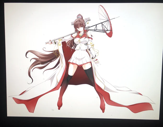コミ1新刊の大和を塗り終わりました。 改二を描くのも慣れてきました