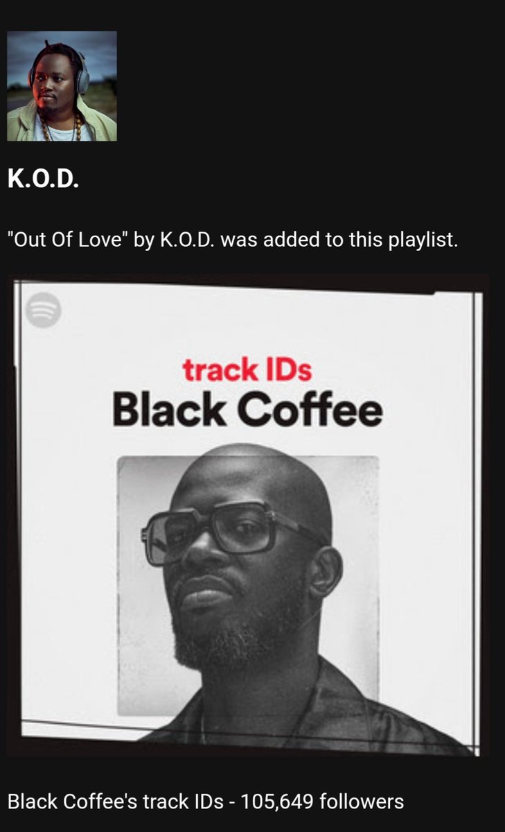 Afro Wav (@afrowav) on Twitter photo Much gratitude and appreciation to bhuti <a href="/RealBlackCoffee/">Black Coffee</a> for playlisting 'Out Of Love' on his <a href="/Spotify/">Spotify</a> track IDs <a href="/SpotifyZim/">Spotify ZIMBABWE</a>.
Buy, stream, playlist and download. Link in bio via <a href="/SeresProducoes/">Seres Produções</a>
#spotify #housemusic #dj #music #techno #deephouse #techhouse #house Much gratitude and appreciation to bhuti <a href="/RealBlackCoffee/">Black Coffee</a> for playlisting 'Out Of Love' on his <a href="/Spotify/">Spotify</a> track IDs <a href="/SpotifyZim/">Spotify ZIMBABWE</a>.
Buy, stream, playlist and download. Link in bio via <a href="/SeresProducoes/">Seres Produções</a>
#spotify #housemusic #dj #music #techno #deephouse #techhouse #house