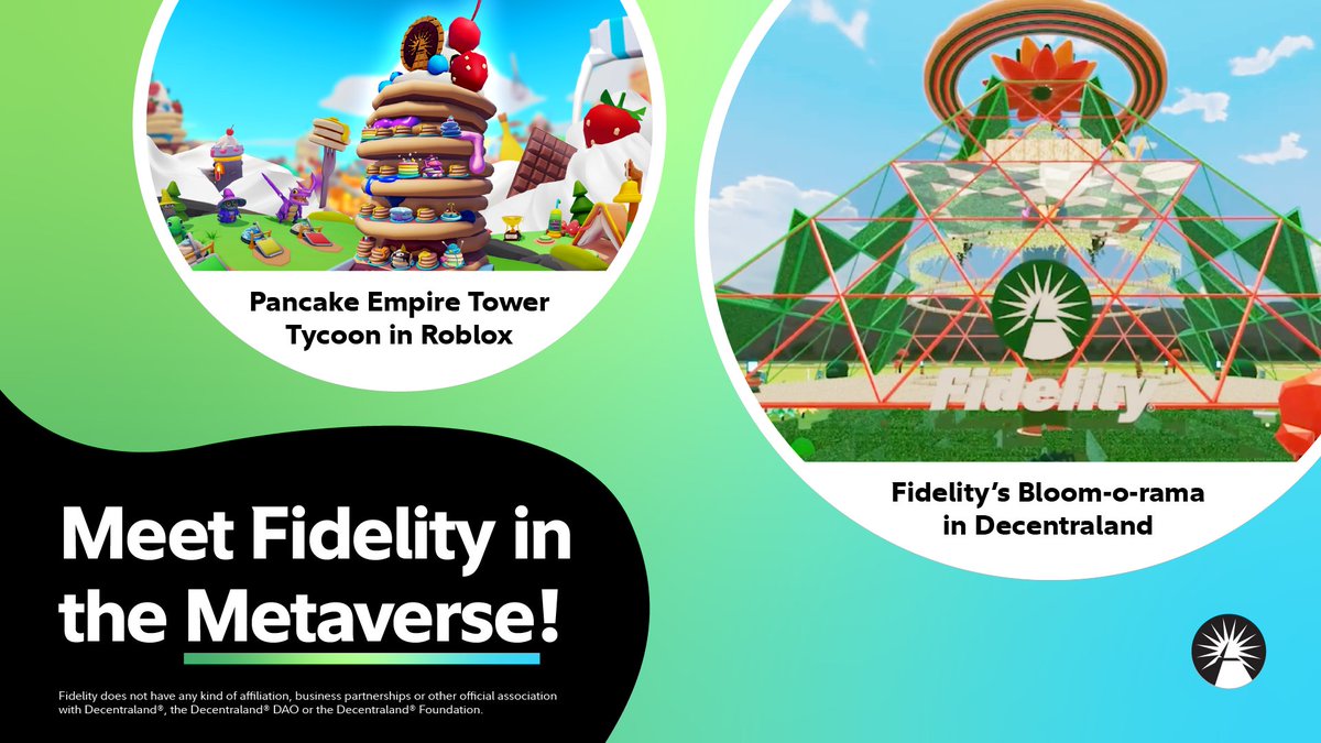 CMCuzzi4's tweet photo. Fidelity launched two new digital experiences focused on bringing financial literacy to the metaverse: Pancake Empire Tower Tycoon and Fidelity’s Bloom-o-rama! Learning about money has never been so fun. 😉  #FidelityAssociate https://t.co/DOD5eBAi6O