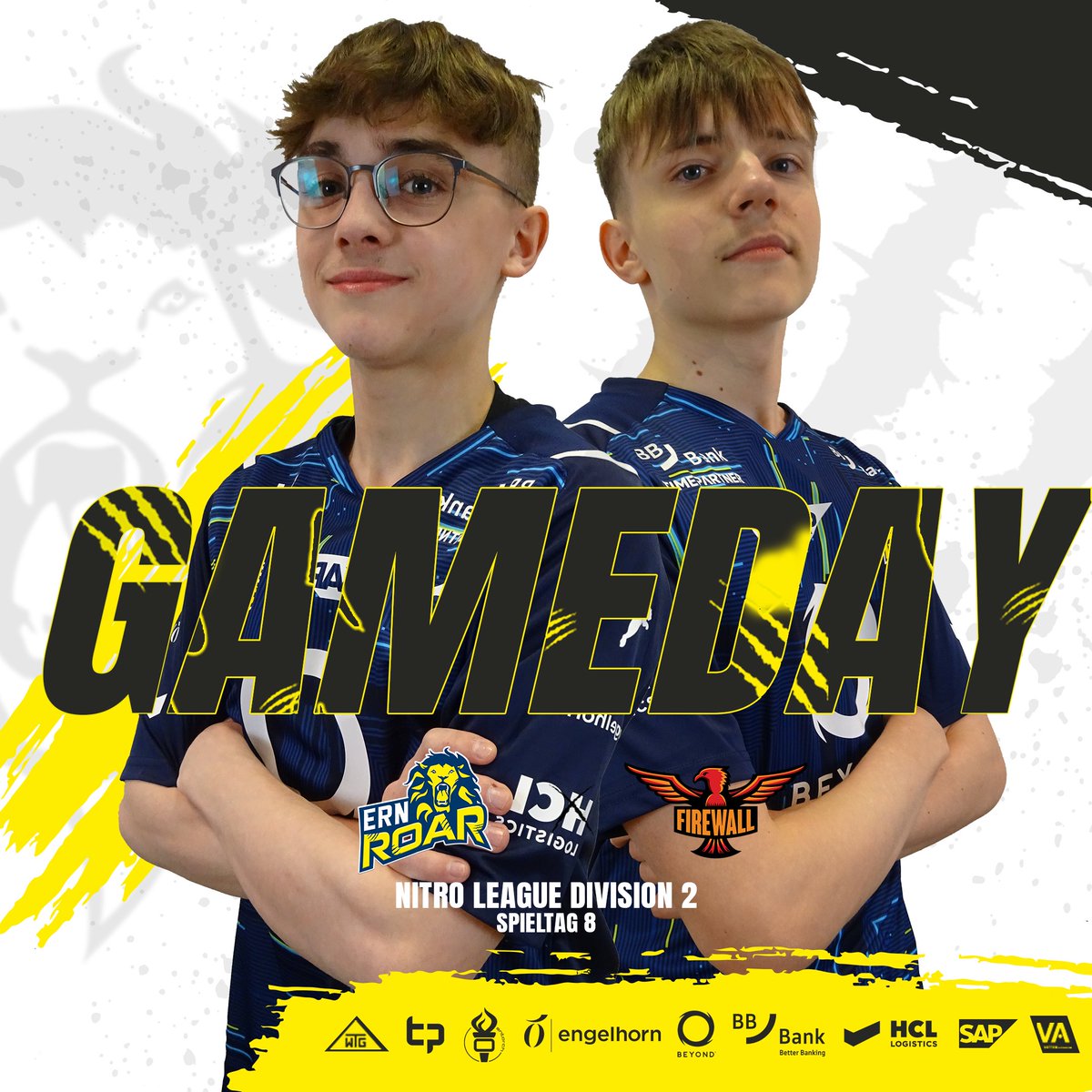 Unsere #YoungLions bestreiten gleich ihren 8. Spieltag in der <a href="/NitroLeagueRL/">Nitro League Legacy</a> Division 2.1. Die Daumen sind gedrückt Jungs! Holt euch den Sieg🦁

🆚<a href="/TeamFireWallRL/">FireWall</a> 
🕗16:00 Uhr
🎥twitch.tv/goldennugg3t

#ROAR