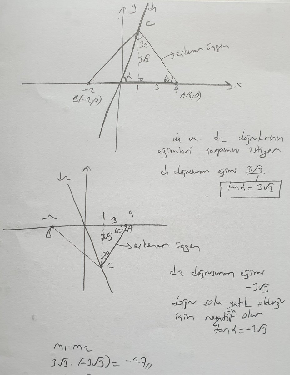 #aytmatematik analitik geometri soru ve çözümü