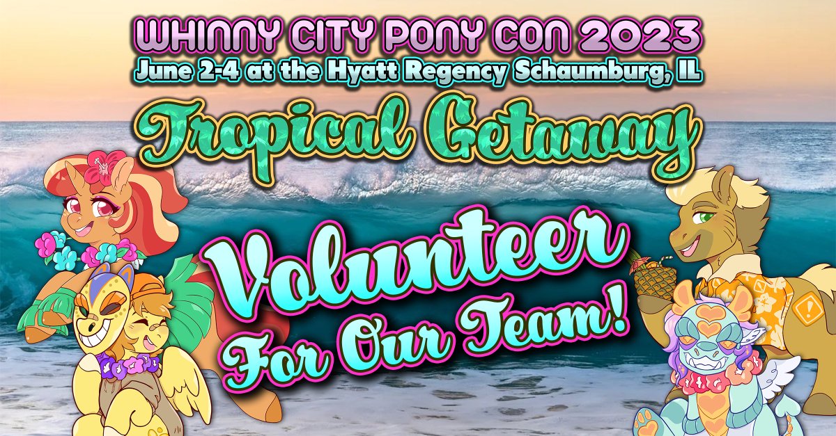 Hey, everyone! We're getting closer and closer to the start of #WCPC23—and we need YOU to seize the opportunity to volunteer for our amazing event. We're still looking for people to help in Registration, Royal Guard, Special Events, Social Media and more! whinnycity.com/volunteer/