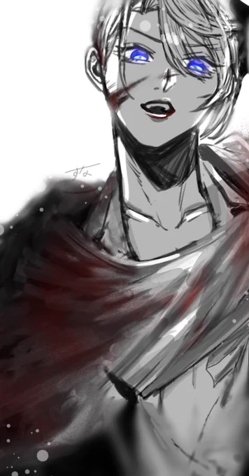 #リプきたキャラの顔を血塗れにする 大変お待たせ致しました!! 血濡れ男士お納めください!!