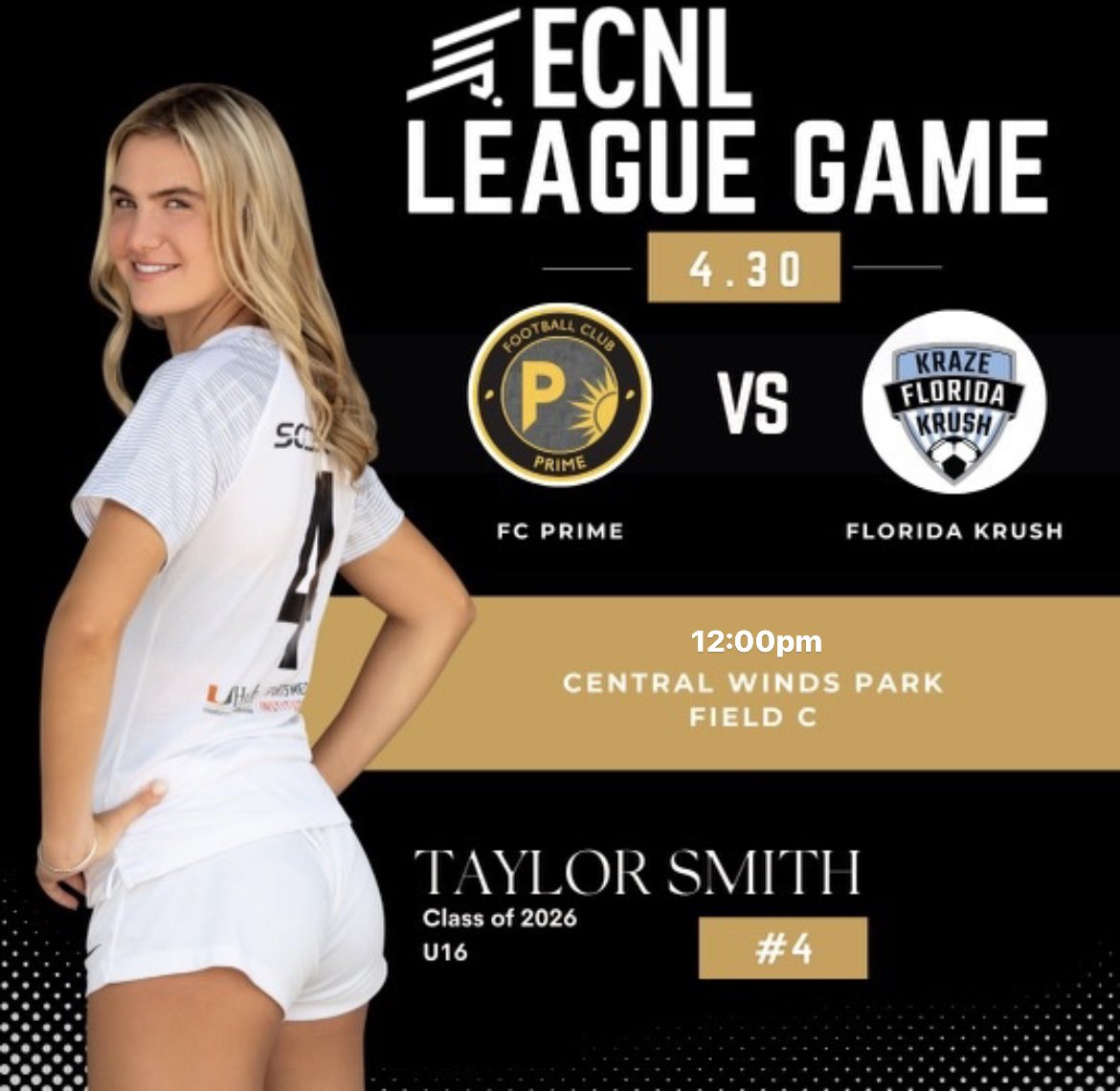 Back at it!! FC Prime vs Florida Krush 12pm today!! @ECNLgirls @FCPrimeOfficial @TopDrawerSoccer @TheSoccerWire @DanLauria3