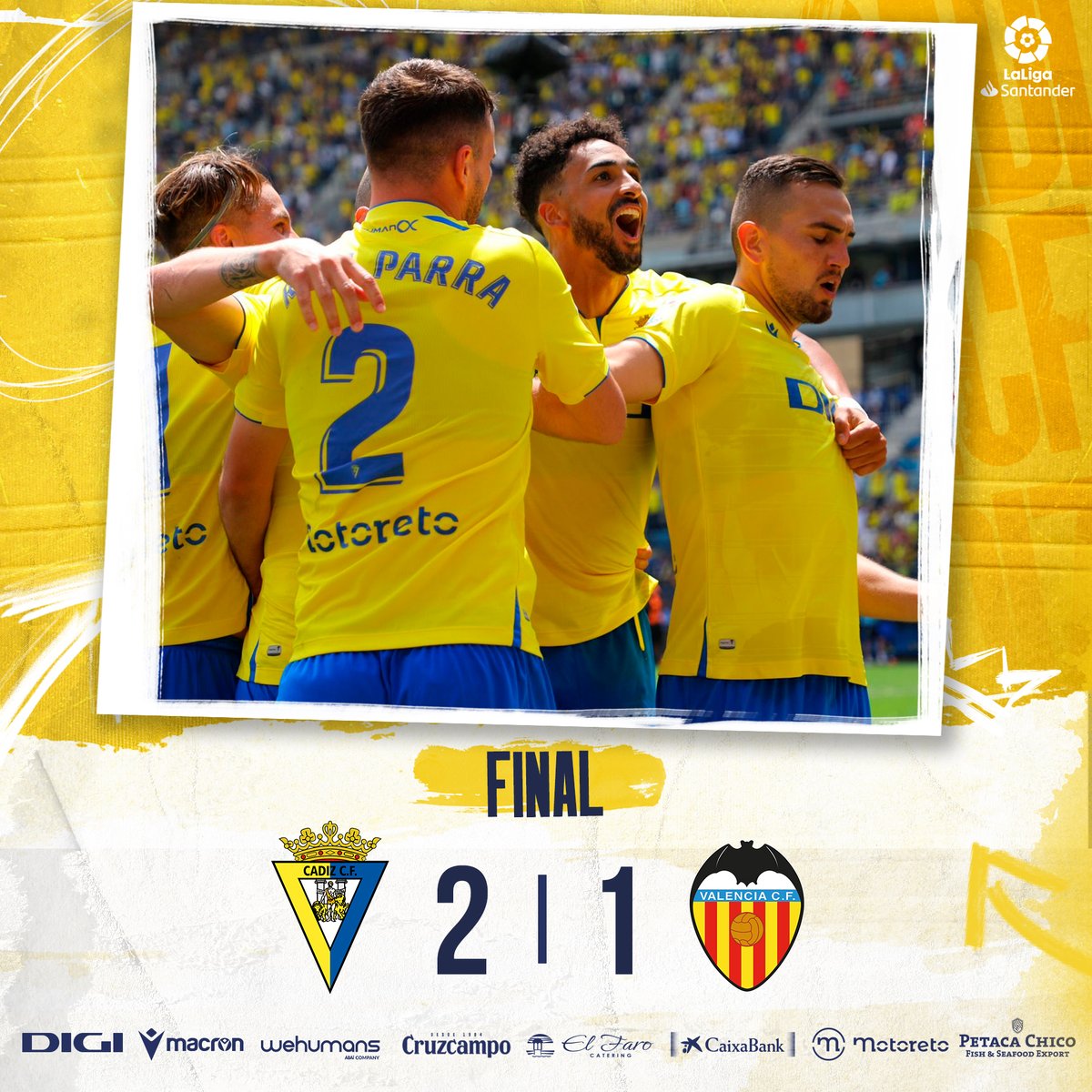 Cadiz_CF's tweet photo. 💛⚪️ #CádizValencia #LaLigaSantander

2-1 | ¡¡¡FINAAAAAAAAAAAAAAAAAAAAAAAAAAAAAAAAAAAAAAAAAAAAAAAAAAAAAAAAAAAAAAAAAAAAAAAAAAAAAAAAAAAAAAAAAAAAAAAAAAAAAAAAAAAAAAALLLLLLLLLLLLLLLLLLL!!!

¡¡¡VAMOS CÁDIIIIIIIIIIIIIIIII!!! https://t.co/om95C8hHpC