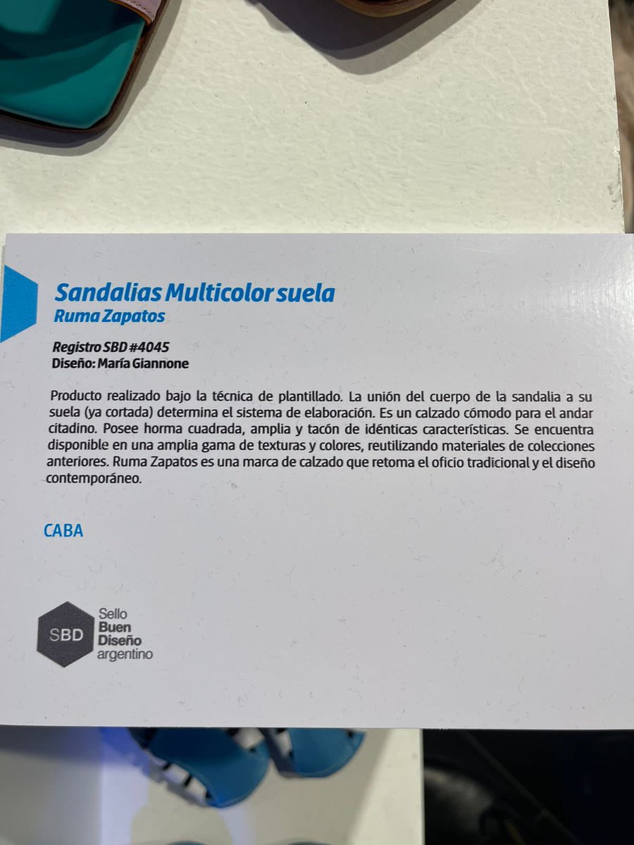 RumaZapatos's tweet photo. Gracias Sello Buen Diseño x esta distinción @SBD https://t.co/1cfjS5VQWS