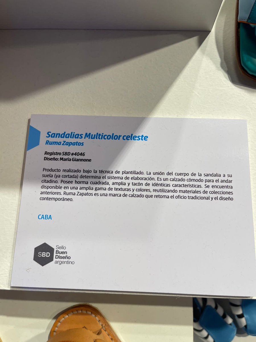 RumaZapatos's tweet photo. Gracias Sello Buen Diseño x esta distinción @SBD https://t.co/1cfjS5VQWS