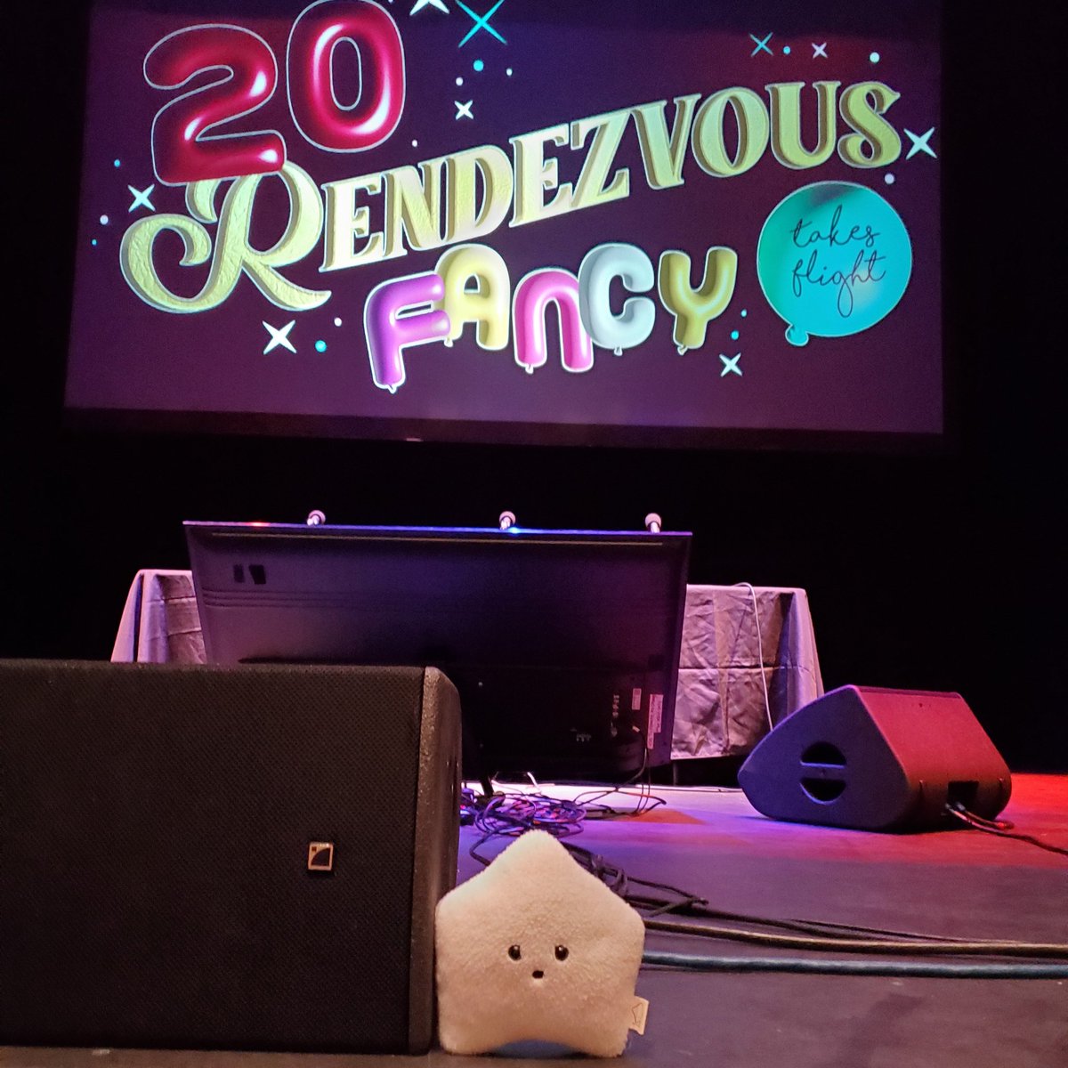 sucklet7's tweet photo. last night my human took me to a show called "#mbmbam". human says everyone was there to see these guys, but i think they were really there to see me.
#mbmbamlive. #sucklet. #stagelet. https://t.co/YpFbmzRA3H