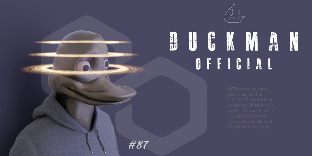 DuckMan # 87 
Collection - DuckMan Officials
<a href="/opensea/">OpenSea</a> &amp; <a href="/rarible/">Rarible</a>
#nft #nftart #opensea #NFTCollections #rarible #NFTs