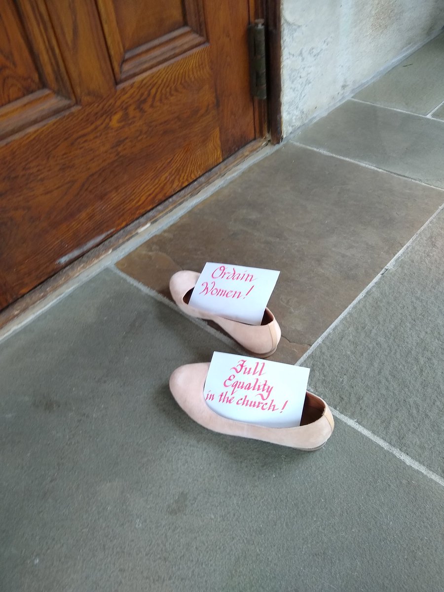 Women stand on the prophetic edge of the church, denied the chance to stand in roles of meaningful leadership or ordained ministry. They have worn out their shoes walking the walk for a church that refuses to recognize their gifts &amp; their callings. #VocationsSunday #OrdainWomen