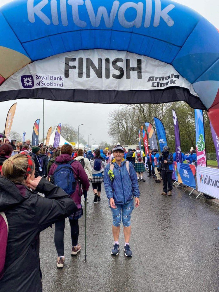 MoFloFamily's tweet photo. We are sending out a massive well done to our very own Mrs Campbell who has just completed ( a very wet) Glasgow @thekiltwalk ! We are SO proud of you Mrs C! Enjoy your celebrations 🥳 https://t.co/JqEqVOIG88