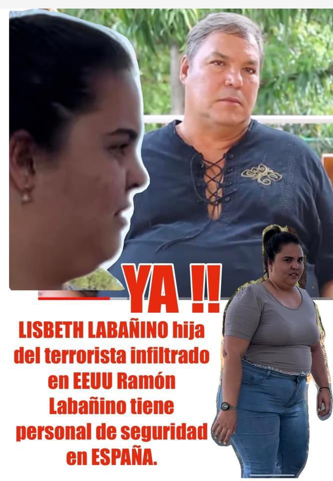 Quien paga el guardaespaldas que le han puesto a LISBETH LABAÑINO la hija del terrorista espía infiltrado en EEUU y condenado a una cadena perpetua mas 18 años ???? <a href="/rancanoglenda7/">Glenda Rancaño</a> <a href="/YamilaHija/">Yamila La Hija de Maceo</a>  <a href="/MundoDarwin/">Darwin Santana</a>  <a href="/Maria_Regla77/">MARI@ REGLA 🇪🇸💚🇨🇺</a>  <a href="/BettyGuerraPer1/">Betty Guerra Perdomo</a> <a href="/alexotaola/">Alex Otaola</a>  <a href="/LazaroPons2/">Lazaro Pons</a> <a href="/lachy77/">Lázaro Mireles</a>