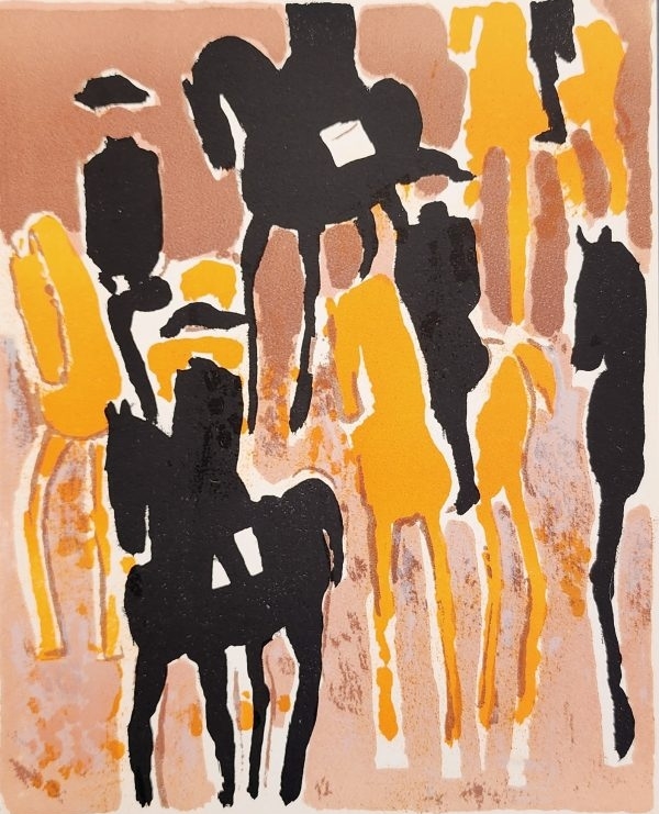CerberaG's tweet photo. André Brasilier | Le Cadre Noir | 1964 | Original Color Lithograph on Velin d’Arches | Size: 10×7.375in | Edition: 2,000 | Annotated verso | Publisher: Mourlot, Paris | Printer: Mourlot, Paris | COA provided

https://t.co/DsWx9wNDpb https://t.co/cL2Z0i5WFm