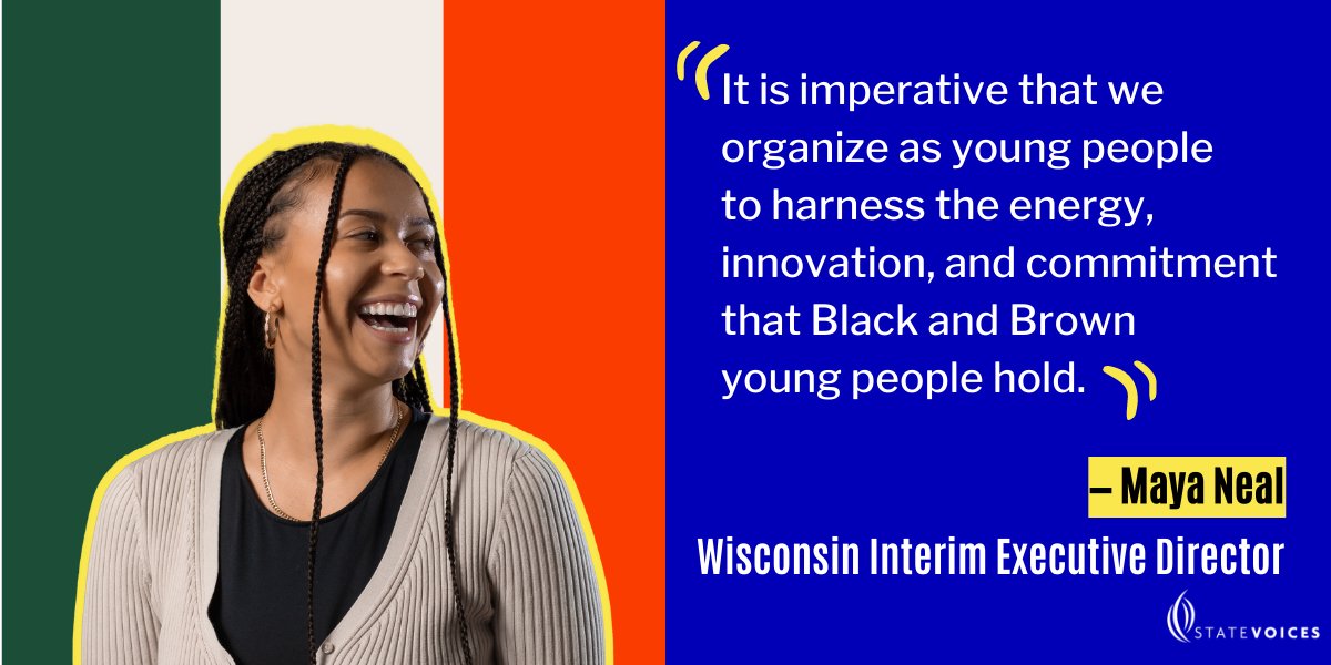 state_voices's tweet photo. We are so proud to be building our new Wisconsin coalition with Maya Neal, who has extensive organizing history in Wisconsin, including at our incredible partner @lit_wi. The new WI Table will thrive with her leadership! https://t.co/HeuIcyLS5f 

#BlackWomensHistoryMonth https://t.co/NtSqIvdK2N