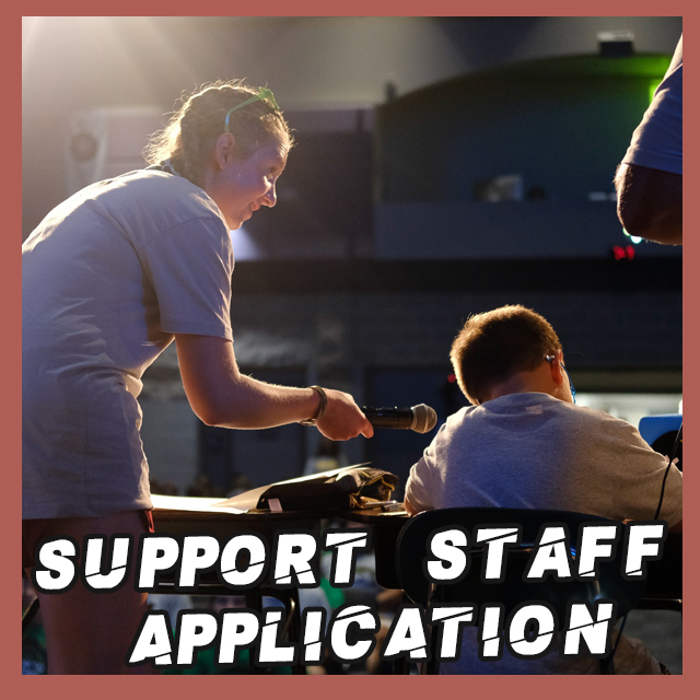 The spotlight not your thing?  We need help behind the scenes!  We have roles in the kitchen, on our security, and on the tech team that are essential to making Adventure Camp a success!  Register today at pendcc.org/adveturecamp