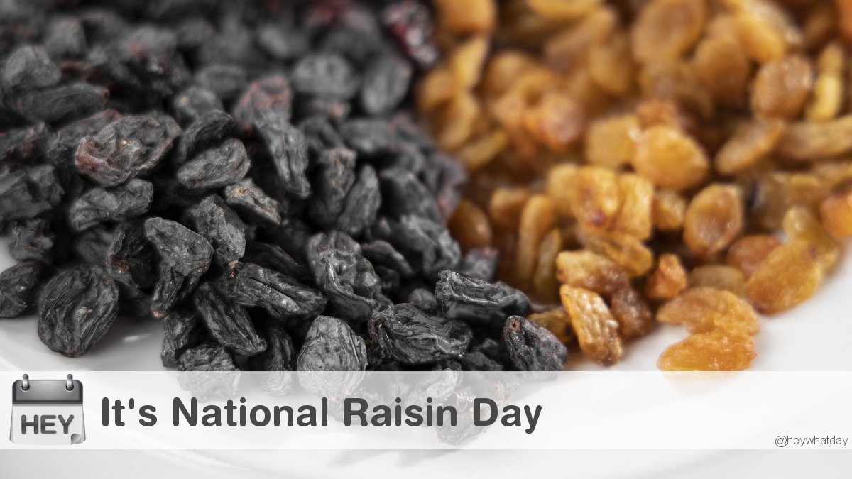 It's National Raisin Day! 
#NationalRaisinDay #Snack #RaisinDay