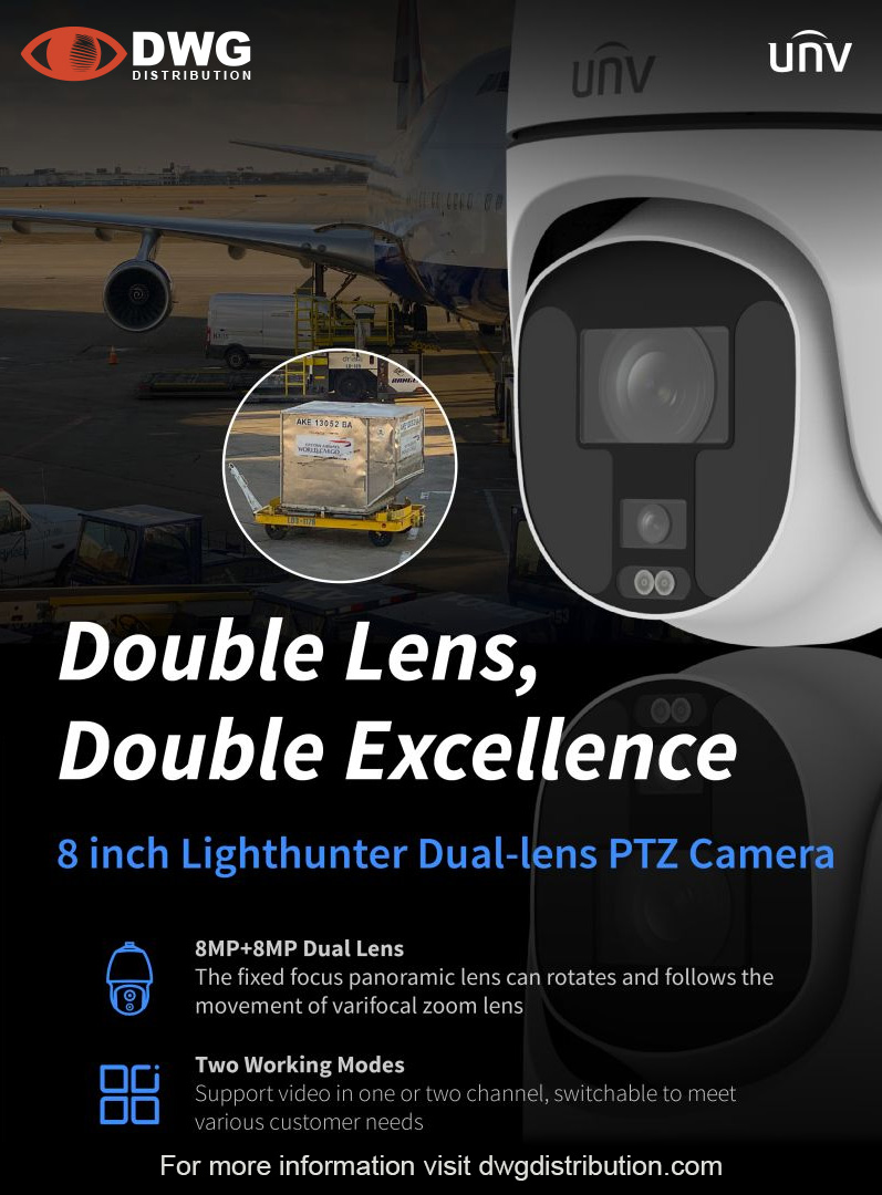 DWGDistribution's tweet image. Uniview IPC68188EFW-X25-F40G-VH is a 2-in 1 8MP / 4K LightHunter dual-lens PTZ camera that features a 10~250mm autofocus motorized zoom lens + a fixed 4mm panoramic lens built-in to an 8" PTZ form factor.

Become a dealer today at dwgdist.com

#dwg #uniview #unv