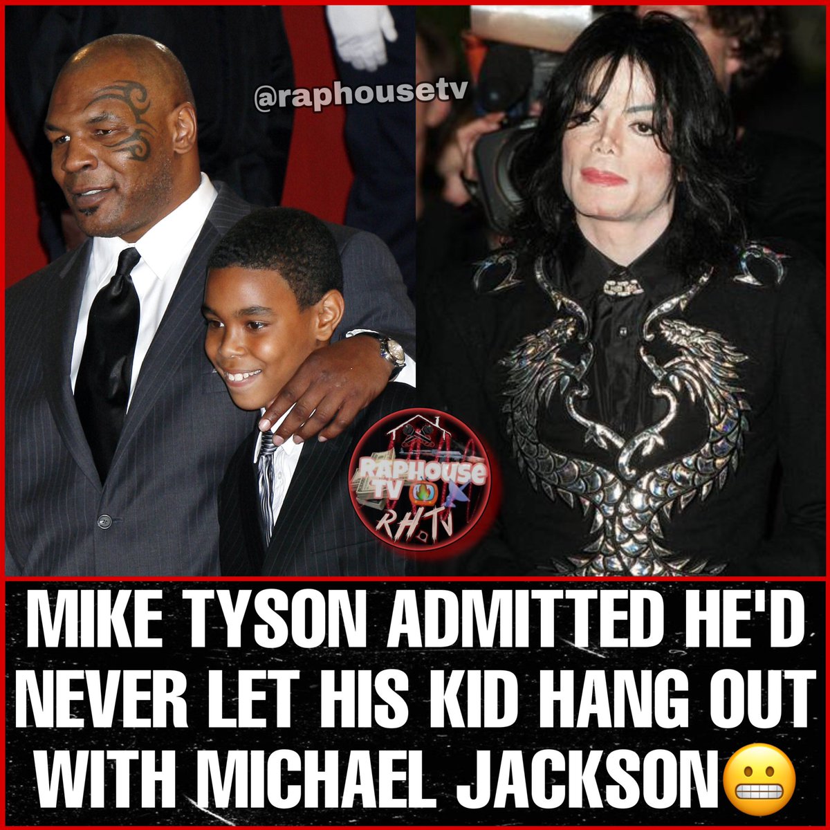 raphousetv2's tweet photo. Mike Tyson Admitted He'd Never Let His Kid Hang Out With Michael Jackson. https://t.co/wxJSOKhGMn