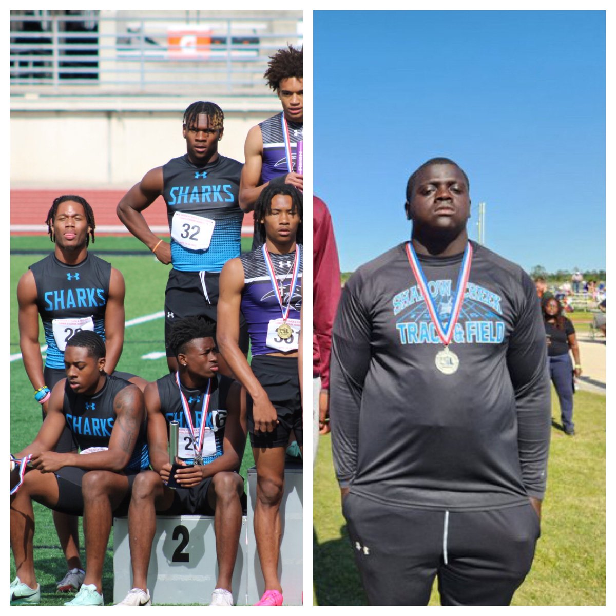 SharkTrackSCHS's tweet photo. Creek Boyz are headed to Austin!!! Congratulations to these Athletes for qualifying for the State Meet in the 4x200 and Discus #ACF https://t.co/DWDGsKNp9l