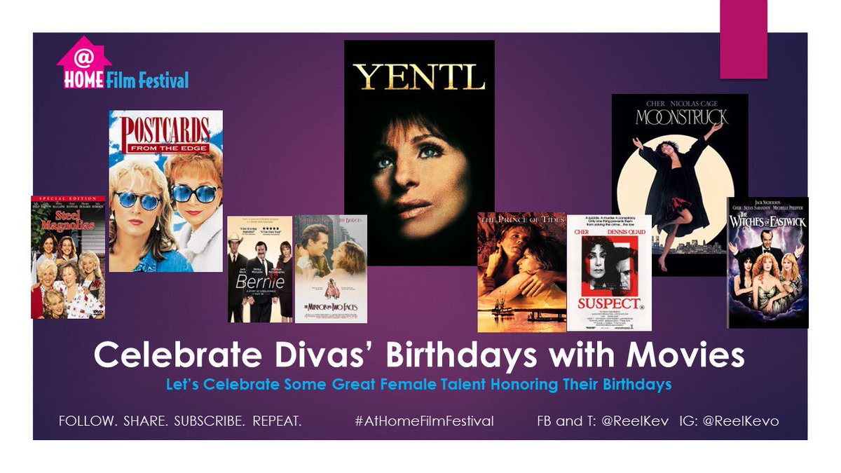 #athomefilmfestival salutes birthday divas. youtu.be/7MR9Q0dnznQ <a href="/BarbraStreisand/">Barbra Streisand</a>  <a href="/ShirleyMaclai13/">Shirley Maclaine</a> <a href="/cher/">Cher</a> <a href="/hbomax/">HBO Max</a>