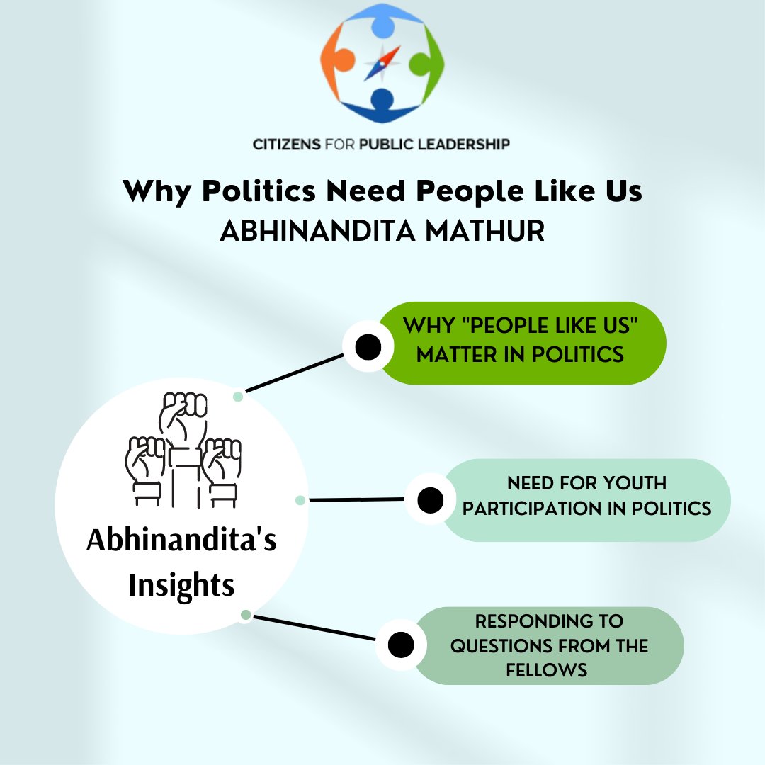 CPLFellows's tweet photo. We were delighted to have @abhinandita_m from @AamAadmiParty  speak to #CPLFellows on why politics needs "people like us". The session proved insightful as the topic of discussion covered a wide range of issues on India's politics. 

#CPL #Leadership #politics https://t.co/uBawDrSyoA