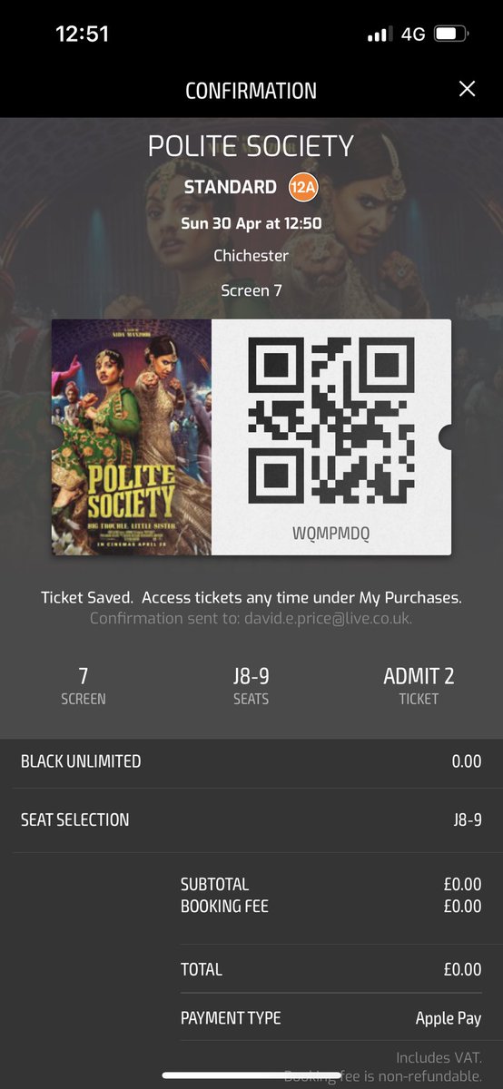 Just had a private cinema for #PoliteSociety <a href="/cineworld/">Cineworld</a> 
Great movie