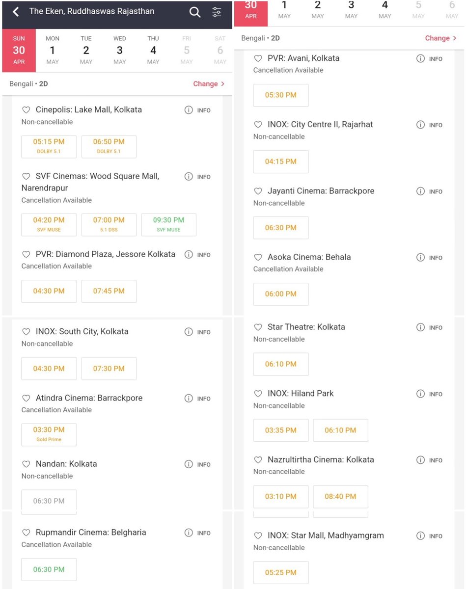 It's a Housefull Sunday for #Ekenbabu ! Bravo 🔥🔥

#TheEkenRuddhaswasRajasthan going strong at multiplexes & SS in Kolkata today...

#EkenInCinemas
#BanglaCinema