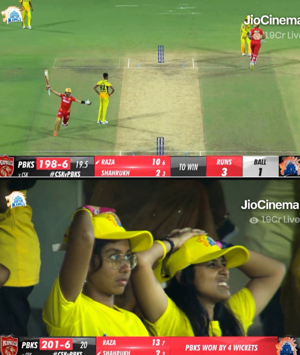 Gaurempire1's tweet photo. When emotions are real then never easy to digest of loss of your favourite team💔..!
   "Well good luck for upcoming" 
#MSDhoni𓃵
#CSKvPBKS https://t.co/2E3zX76GG0