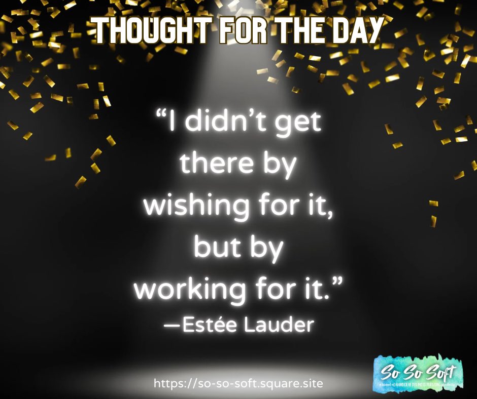 SoSoSoft19's tweet photo. Hey, Softies!
#workforit 
#thoughtfortheday https://t.co/MvJFD0A1FX