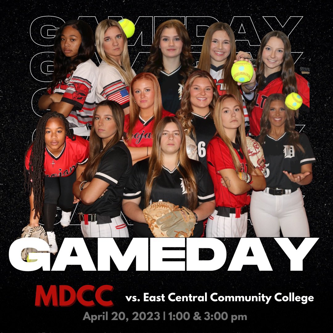 MDCCSB's tweet photo. Last gameday of the season. ❤️ 

🆚 : East Central Community College 
📍 : Decatur, MS 
⌚️ : 1 &amp; 3 https://t.co/IscobFVZYP