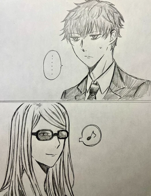 テス兄と一ちゃん 「無言の舌戦」