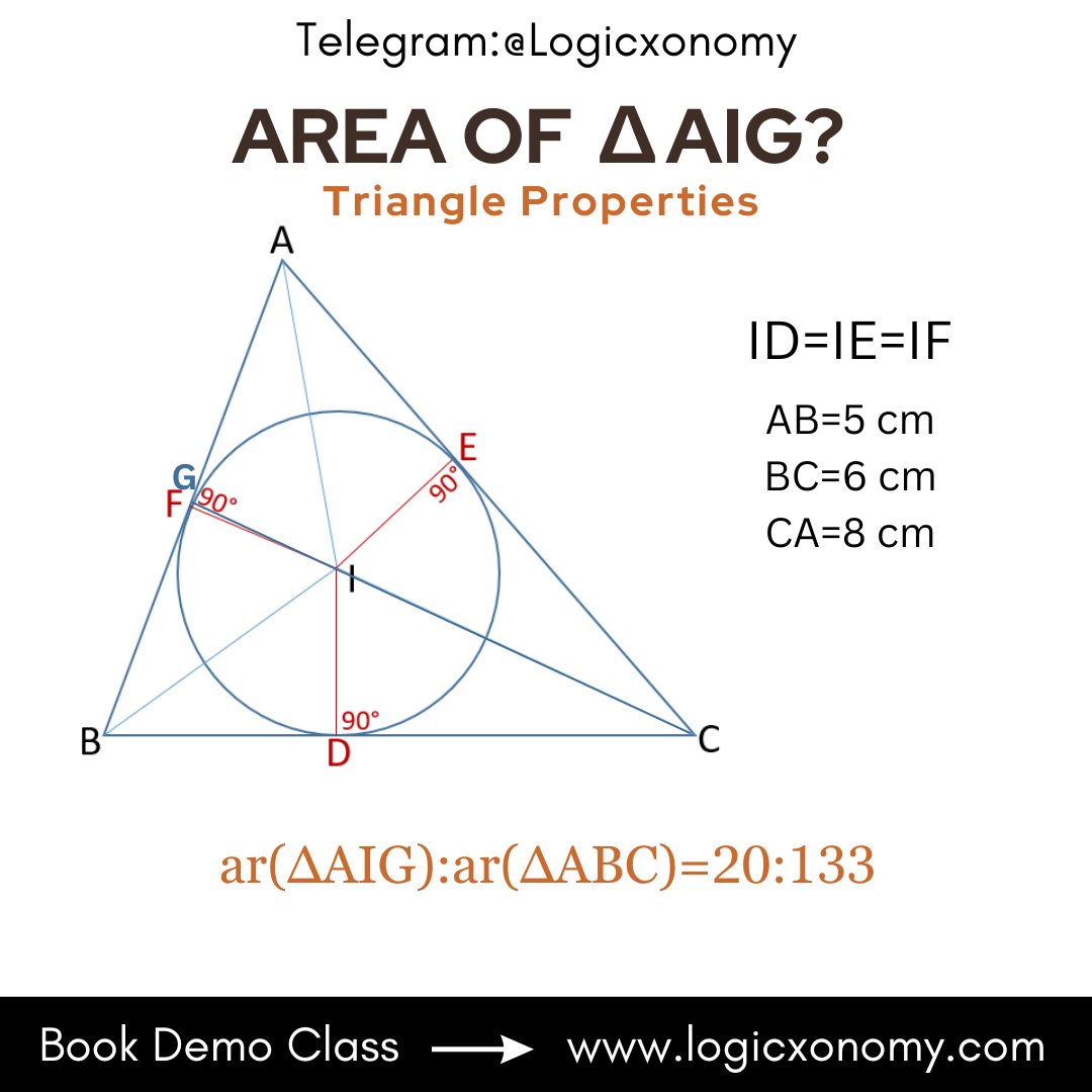 logicxonomy's tweet image. Properties of the triangle
logicxonomy.com
Book Demo Class now
#logicxonomy #geometry #mathtricks #exams