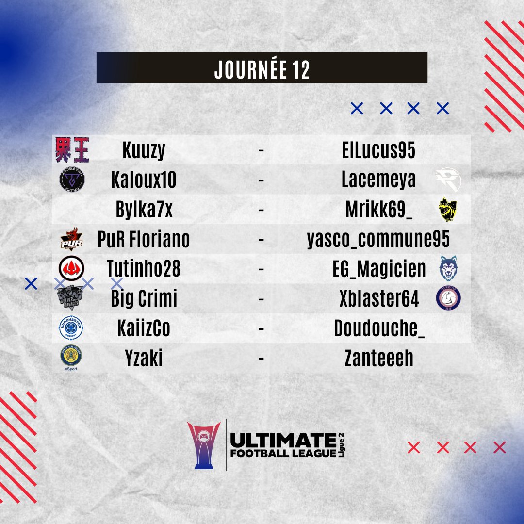 #𝙐𝙁𝙇 🇫🇷 / Matchs de la semaine

Place aux matchs de cette nouvelle semaine de Ligue 2 🔥

#UltimateFootballLeague <a href="/CityMagMagazine/">CityMag📰</a>