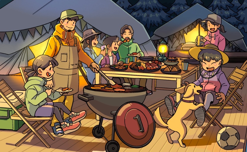 【お仕事】
日本経済新聞 4月30日号の『激ムズ間違いさがし』のイラストを制作しました。
今回は春のグランピング編。よいゴールデンウィークを！ https://t.co/KBUO7UmQFu