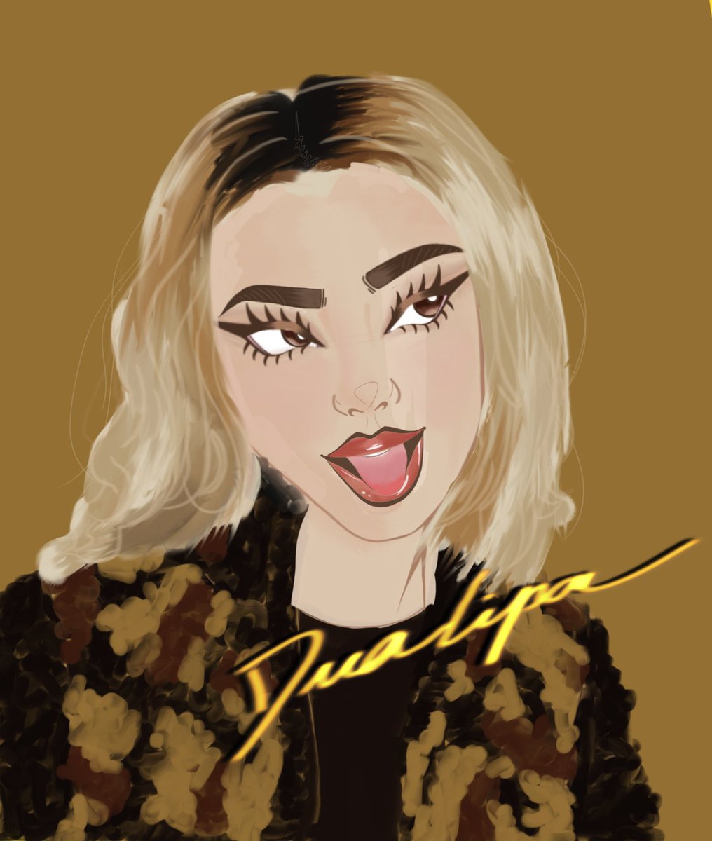 CreativeMerix's tweet photo. Buenos días, diseñadores! 🙋‍♀️ 

Hoy os traigo una nueva ilustración de @DUALIPA 🤭. Está hecha en el programa #sketchbookpro haciendo uso de una mezcla de pinceles 🖌 y técnicas 🎨.

¿Qué os parece? 👇👇 https://t.co/SZ5Xt2P3iU