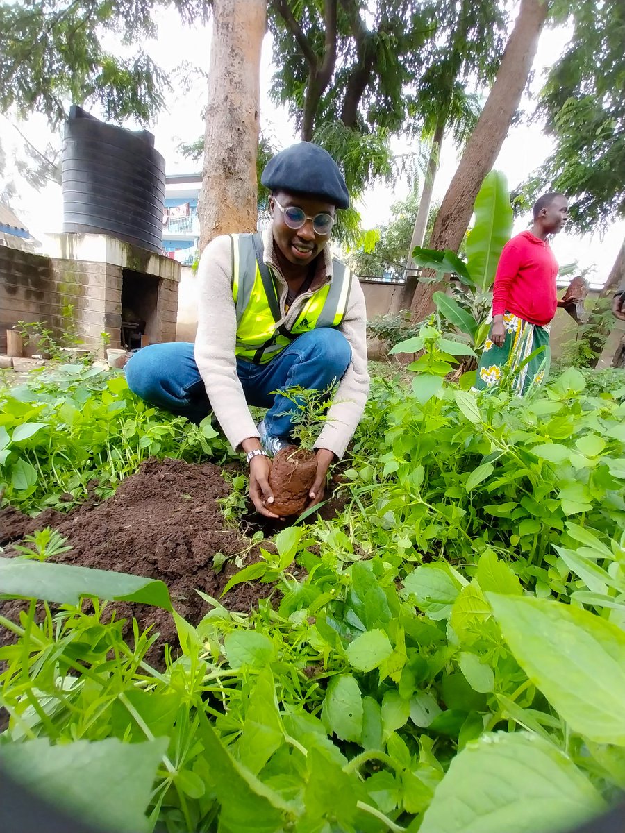 ke_asili's tweet photo. Everyday is plant day, wouldn't have wanted to end the week any other way🤭✨️🌳💯😁Planted 100 tree seedling in our community school. #generationrestoration #unep #tree_planters @UNEP @UN @Environment_Ke @ser_africa https://t.co/1M8jBCn3T3