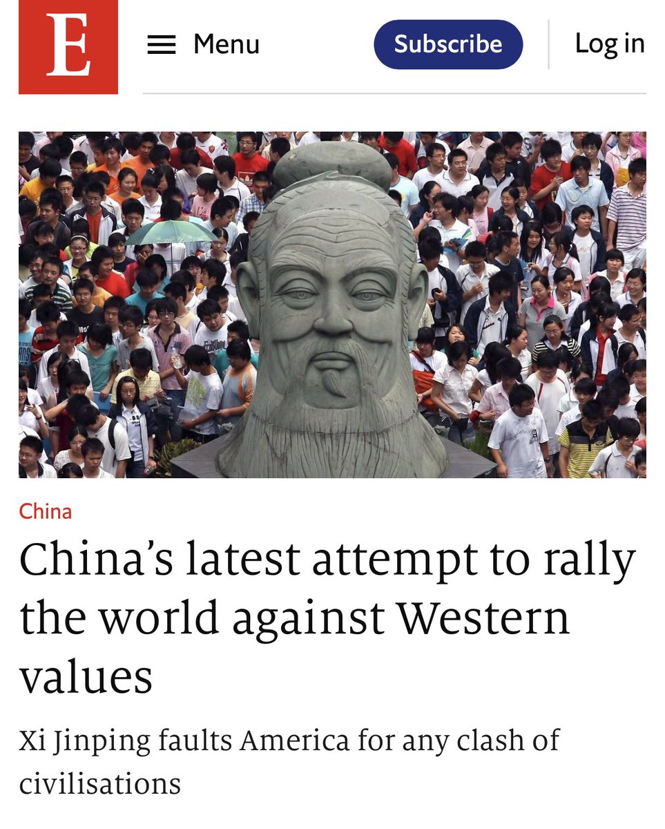 TJPattberg's tweet photo. NOT a "clash of civilizations"! 😂 More like "the East-West dichotomy"! @TheEconomist😌👉🏻🌎🌏 https://t.co/oxxf4j0Kzb https://t.co/SpIUeqgItl