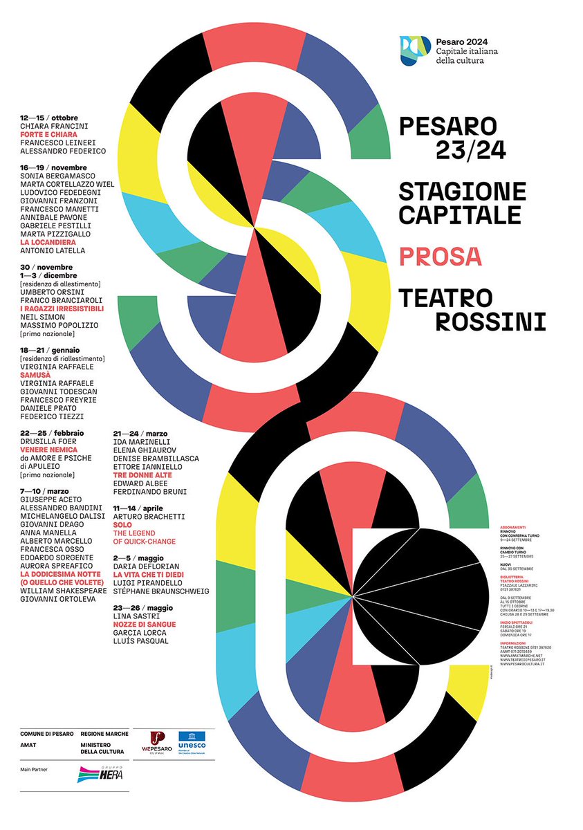 Presentata la Stagione Capitale del Teatro Rossini! 
💥10 spettacoli
💥2 prime nazionali
💥2 residenze
💥40 appuntamenti in totale!
info —> bit.ly/3KXQKsJ
<a href="/plateaviva/">AMAT</a>