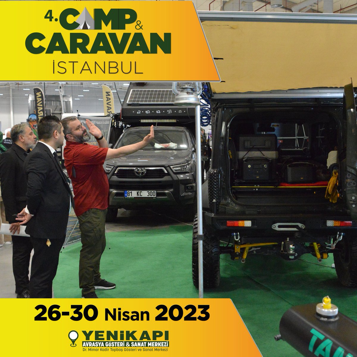 cnrcampcaravan's tweet photo. Karavandan çadıra, tiny housedan outdoor malzemelerine kadar aradığınız her şey Camp &amp; Caravan İstanbul Fuarı'nda! 🌿

30 Nisan 2023 18.00'a kadar Yenikapı - Avrasya Gösteri ve Sanat Merkezi'nde ziyaret edebilirsiniz.

Online biletinizi hemen alın.
https://t.co/IbmKwwEIb8 https://t.co/6NVxpyXFJ0