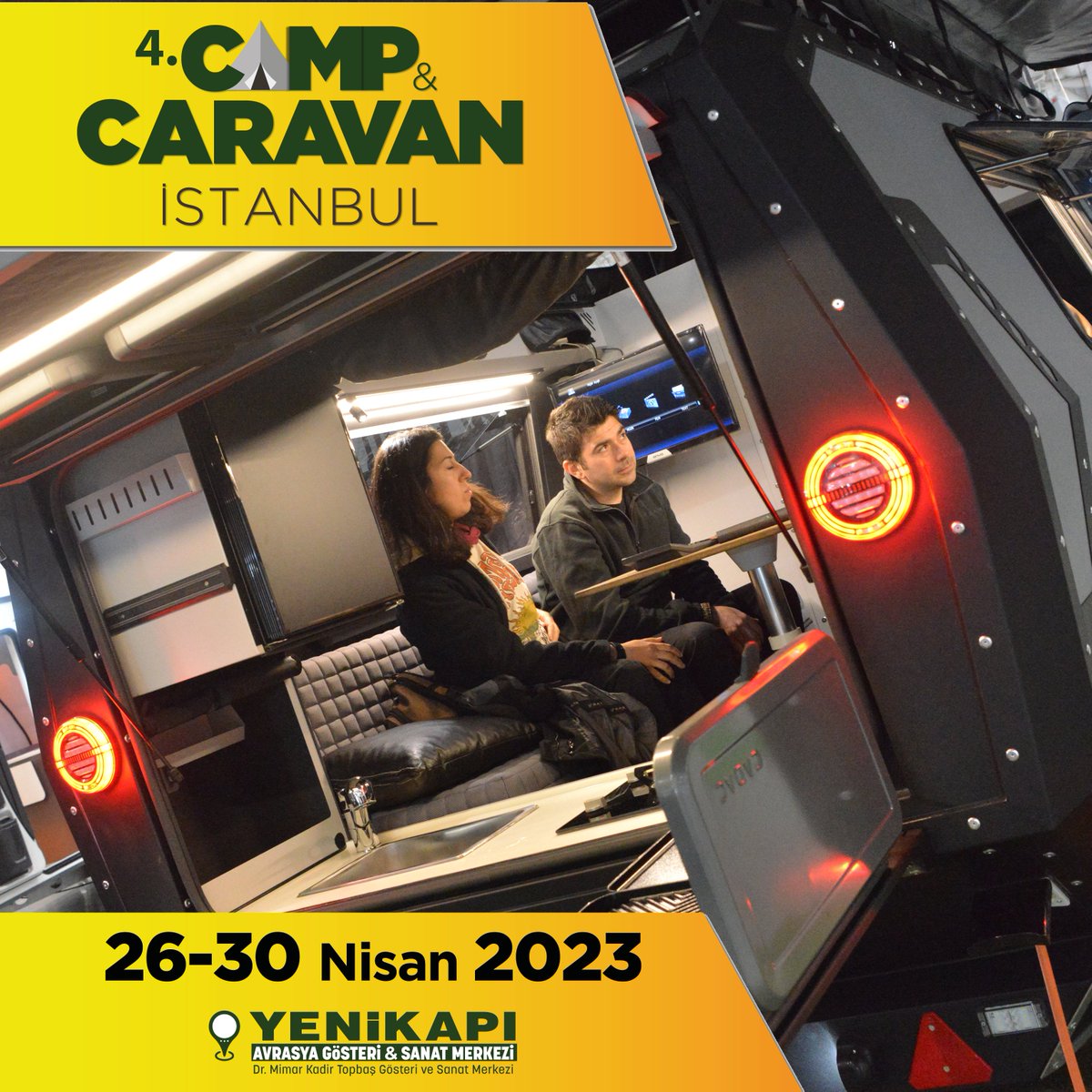 cnrcampcaravan's tweet photo. Karavandan çadıra, tiny housedan outdoor malzemelerine kadar aradığınız her şey Camp &amp; Caravan İstanbul Fuarı'nda! 🌿

30 Nisan 2023 18.00'a kadar Yenikapı - Avrasya Gösteri ve Sanat Merkezi'nde ziyaret edebilirsiniz.

Online biletinizi hemen alın.
https://t.co/IbmKwwEIb8 https://t.co/6NVxpyXFJ0