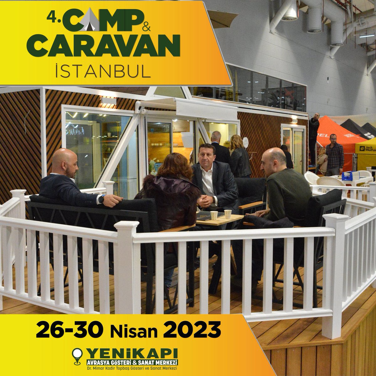 cnrcampcaravan's tweet photo. Karavandan çadıra, tiny housedan outdoor malzemelerine kadar aradığınız her şey Camp &amp; Caravan İstanbul Fuarı'nda! 🌿

30 Nisan 2023 18.00'a kadar Yenikapı - Avrasya Gösteri ve Sanat Merkezi'nde ziyaret edebilirsiniz.

Online biletinizi hemen alın.
https://t.co/IbmKwwEIb8 https://t.co/6NVxpyXFJ0