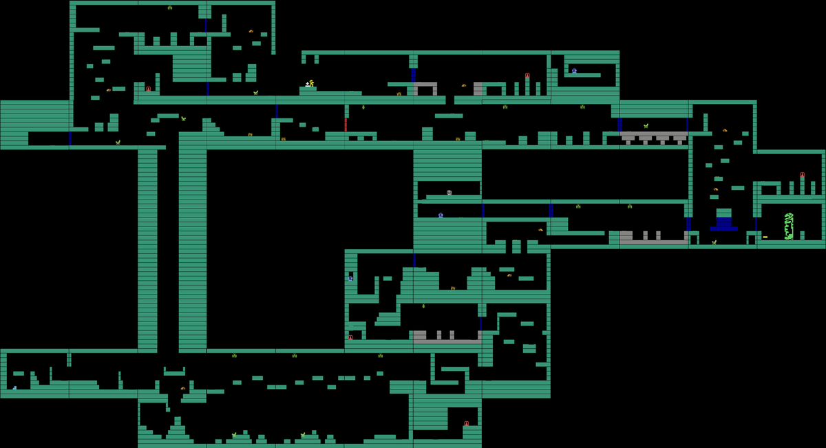 Xanthiom, a Metroid inspired game for #Atari2600 console, coded with batariBasic: mathangames.itch.io/xanthiom-2600 #atari #retrogaming #retrogames #metroidvania