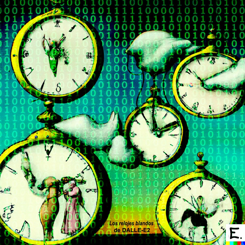 evaabril03's tweet photo. A la derecha, "Los relojes blandos" de Salvador Dalí. A la izquierda, una reinterpretación de la misma obra por la IA, Dall-e2. ¿Qué es arte? ¿La expresión del  mundo interior del artista o la interpretación de un algoritmo? #mediacionesculturales @umh3600 https://t.co/sj9vTe2IVC