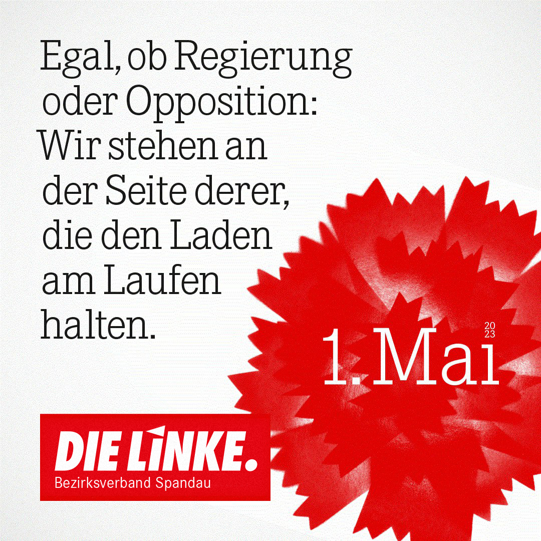 DieLinkeSpandau's tweet photo. Gemeinsam kämpfen wir für die Rechte der Arbeiter*innen! Heute ist #1Mai - lasst uns aufstehen und ein Zeichen setzen!
Treffen zur Großdemo um 17 Uhr am U-Bahnhof Hermannplatz. Gemeinsam sind wir stark! ✊🌹
#Solidarität #DieLinkeSpandau #gerechtigkeit https://t.co/q7z4RQyS2U