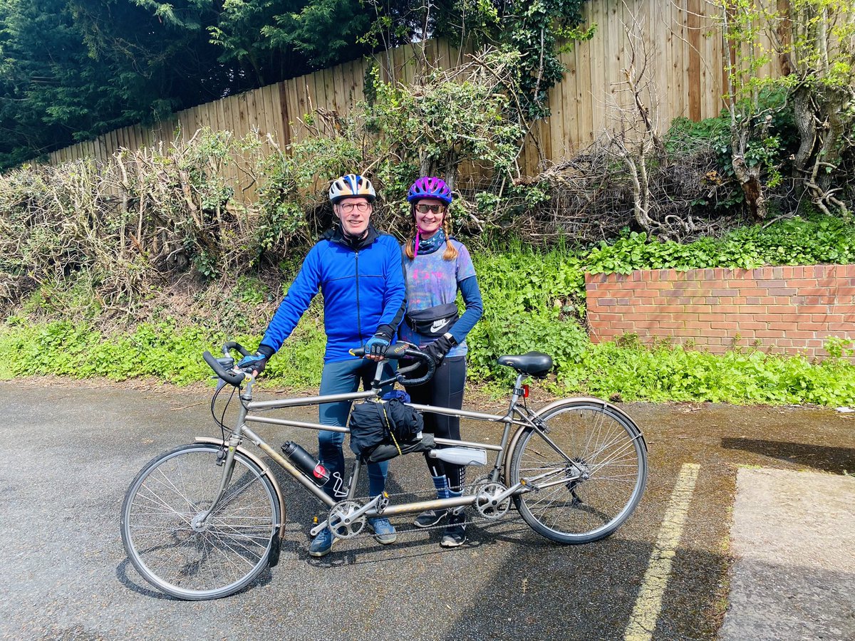 For #Localbikeshopday we went to  @BikeProRacingUK in Kings Heath to buy brake blocks. The previous weekend they did a fantastic job servicing the hydraulic brakes on this old tandem before our 75km Ride the Reservoir challenge for @brumshospice!  #shoplocal ⭐️🚲