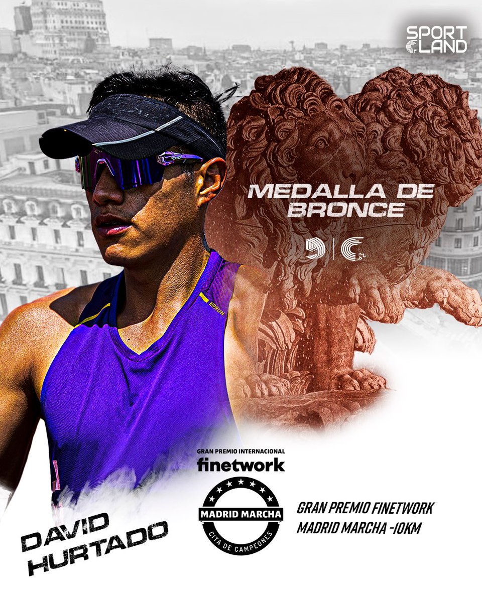 SportlandC's tweet photo. ¡Revancha para David! 💪🏼 en la II Edición del Gran Premio Internacional Madrid Marcha - 10km, Gold Level. Felicitaciones por seguir alcanzando objetivos 🥉🔥👏🏼 #MadridMarcha #DavidHurtado #TeamSportland https://t.co/6FeXSXhnxH