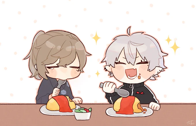 「Switchで溶けた肉うめぇ〜w」 「;  ;」  #くろのあとりえ #kuzuart #かな絵